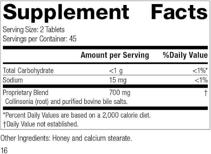 Standard Process Cholacol - Gallbladder Support Supplement - Fat Digestion Supplement for Digestive Health & Bile Support - Gluten-Free, Non-Dairy & Non-Soy - 90 Tablets