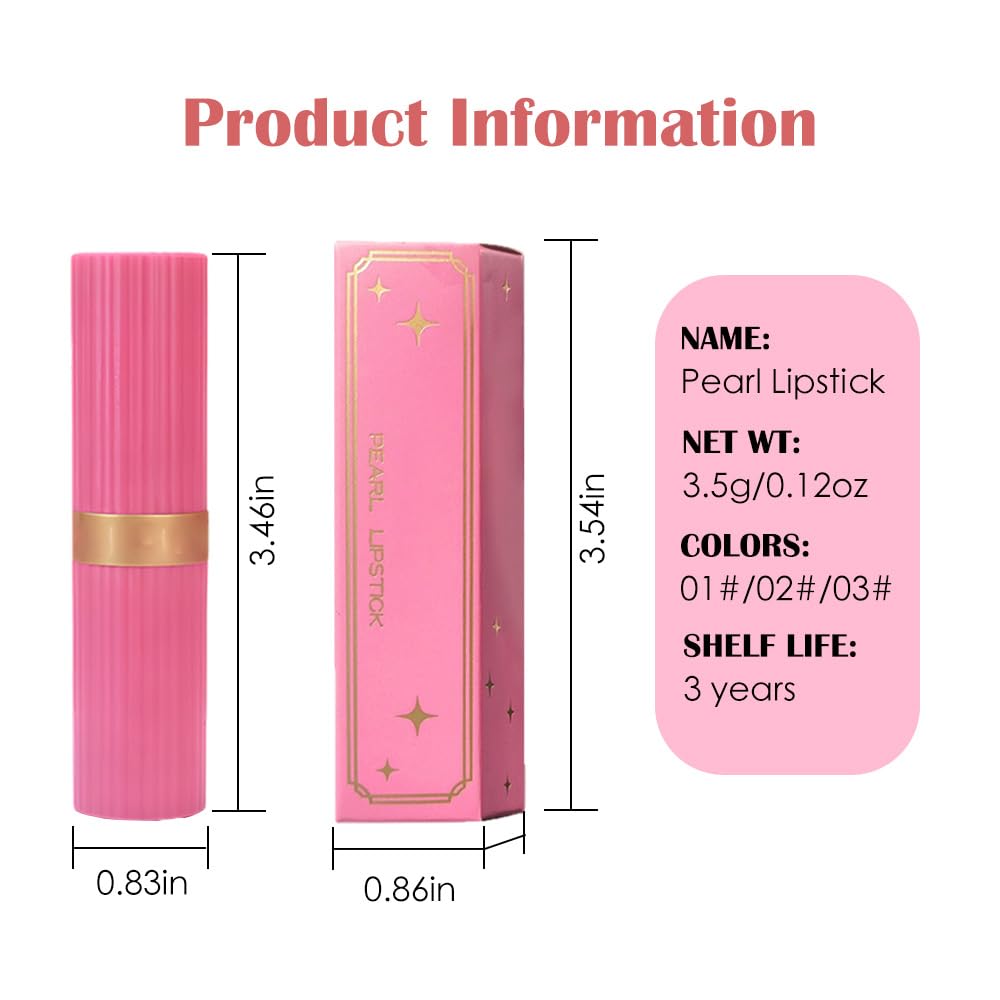 3Pcs Metallic Lipstick for Women,Lightweight Shimmer Frosted Lipstick,Glitter Lip Gloss Stain Long Lasting Waterproof Smudge Proof 24 Hour Full Coverage Lip Makeup,Vegan(01,02,03)