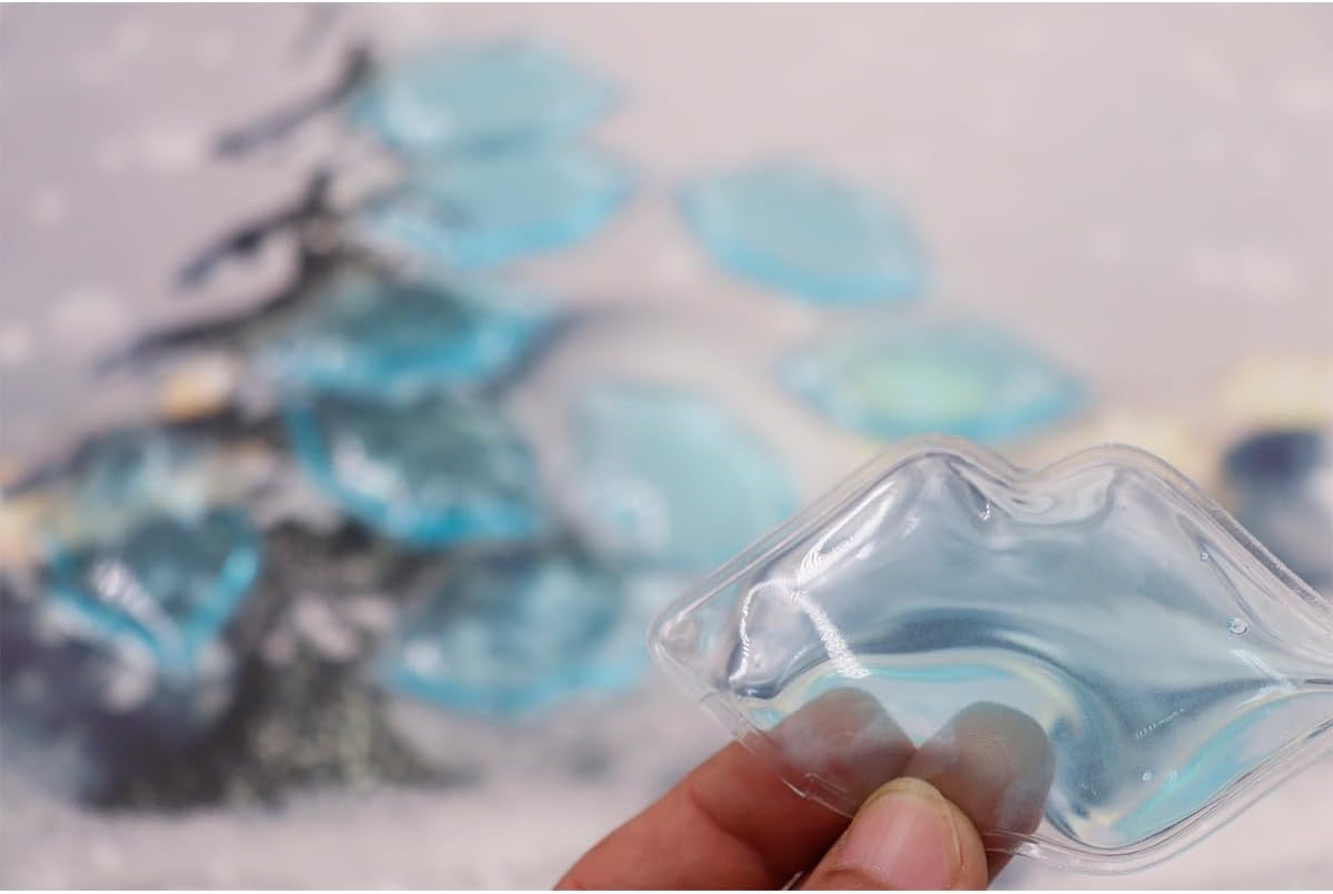 Eye Pad, Gel Eye Pad, Cooling Eye Pads, Gel Eye Mask,Gel Ice Pack, Cooling Ice Eye Masks, Hot Cold Eye Mask, Eye Ice Pack, Gel Eye Mask for Puffy Eyes, Migraine, Puffiness (Lip Pouch)