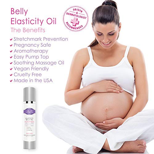 Belli Pregnancy Stretch Mark Belly Oil: 3.8 Ounces of Essential Maternity Skin Care with Vitamin E for Healthy Skin, Scar Protection, and OB-GYN, Dermatologist Recommended