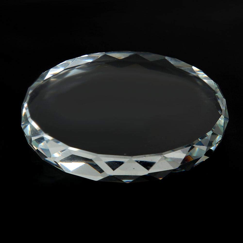 Nail Art Palette, Lipstick Palette, Transparent Glass Nail Art Palette Paint Drawing Color Pigment Dish Manicure DIY Tool(Round Glass)