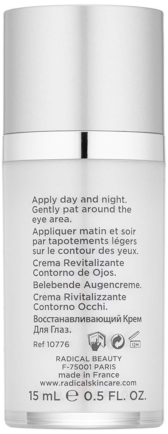 Radical Skincare Eye Revive Creme - 4 in1 Anti-Aging Solution Combats Wrinkles, Dark Circles, Puffiness, & Fine Lines - For All Skin Types Including Sensitive Skin - Paraben & Cruelty Free (0.5 Fl Oz)