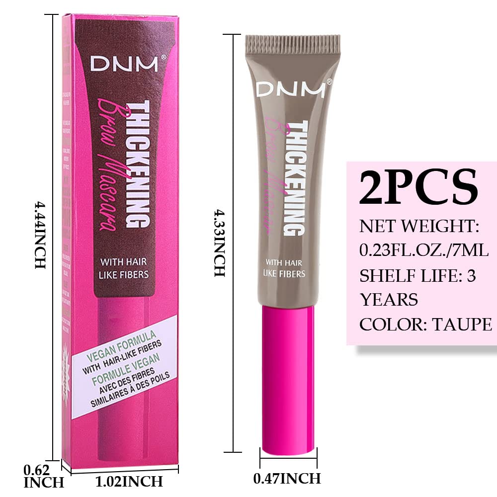 Tinted Thickening Brow Mascara,Brow Fast Sculpt,Waterproof, Transfer-proof, Brush to Fill in Eyebrows and Cover Gray Hairs - Cruelty Free - Light Medium Brown (2pcs 02 Cool Blonde)