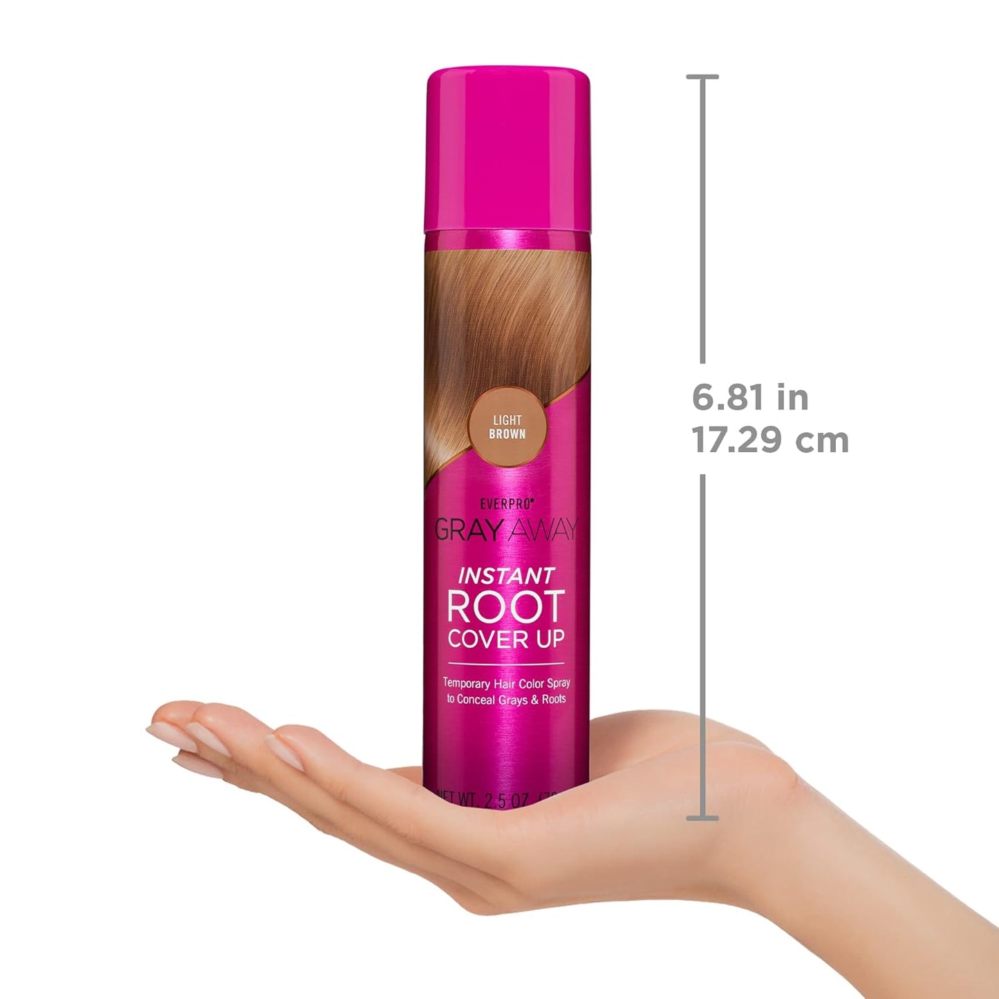 EVERPRO Gray Away Instant Root Cover Up Spray 2.5oz - Light Brown