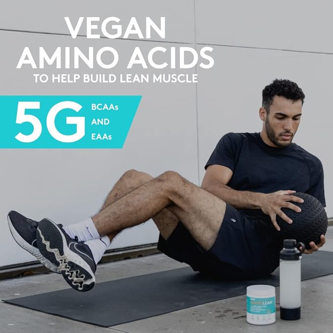 RSP AminoLean - All-in-One Natural Pre Workout, Amino Energy, Weight Management - Vegan BCAAs, Preworkout for Men & Women, Acai, 25 Serv
