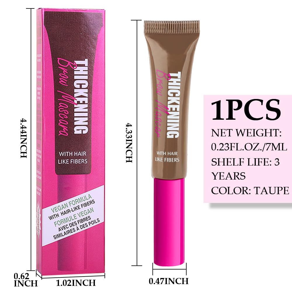 Kaely Thickening Brow Mascara,Tinted Eyebrow Gel Waterproof,Eyebrow Color Makeup,Brow Fast Sculpt,Vegan,Cruelty Free,maquillaje gel para cejas a prueba de agua,06 Brunette