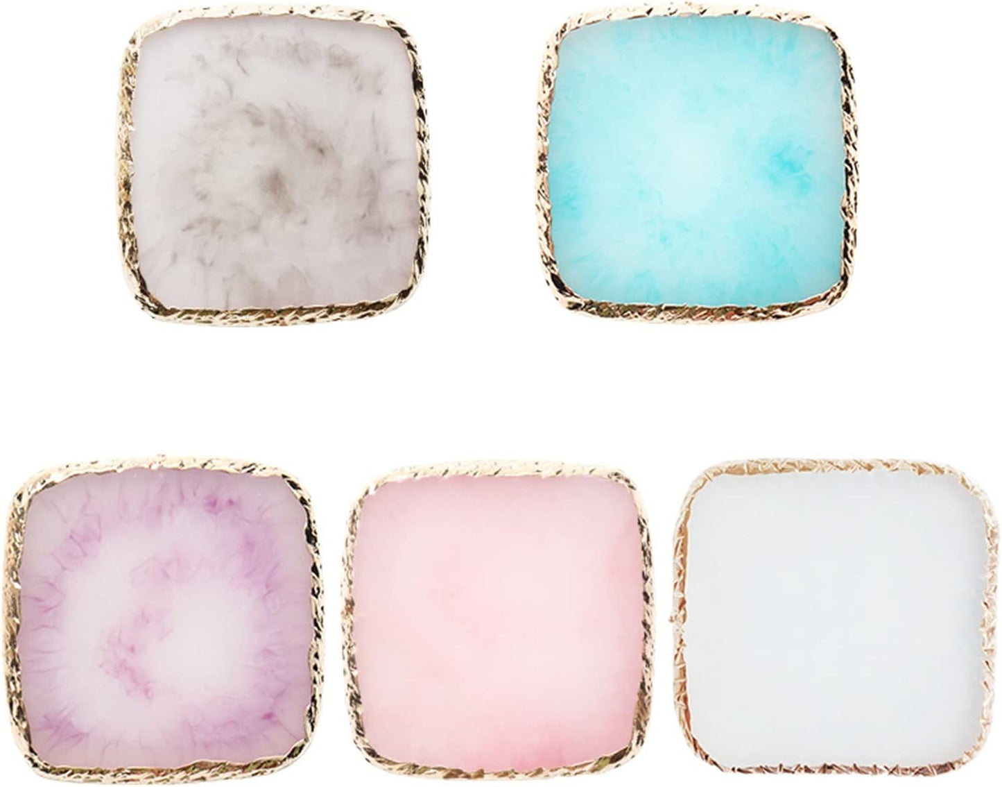 1 Piece Nail Art Palette Nail Polish Palette Mixing Palette Makeup Plate Nail Plates for Nail Art Nail Tip Holder Nail Art Display (Light Purple Square)