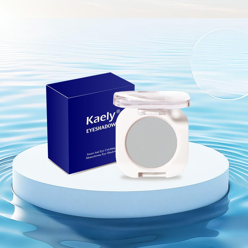 Single Matte Eye Shadow Palette Makeup, Smoky Gray Matte Eyeshadow for Women, Monochrome Eye Shadow Makeup, Pigmented Waterproof Sombras Para Ojos, Vegan, Talc, Paraben & Cruelty Free, 28