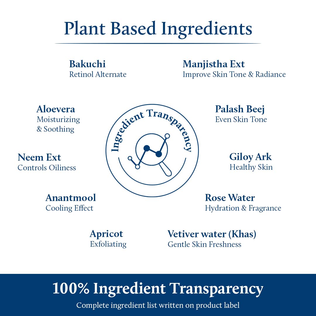 Blue Nectar Bakuchiol Face Serum for Glowing Skin with Gua Sha | Plant-Based Retinol for Face Skincare, Fine Lines, & Dark Circles | Anti-Aging Serum for Women & Men (10 Herbs, 1 Fl Oz)