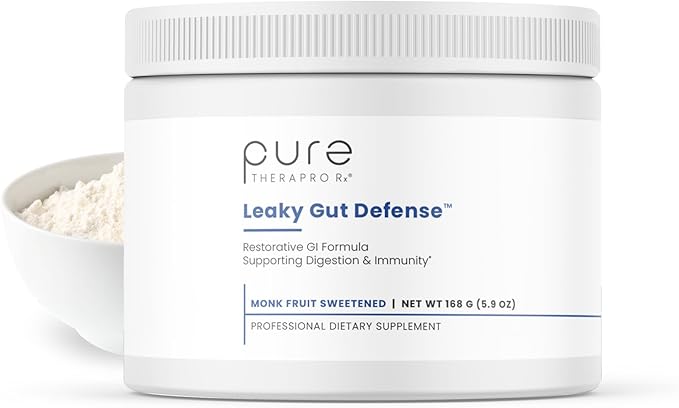 Pure Therapro Rx Leaky Gut Defense - Gut Health Supplement with L-Glutamine, Licorice Root Extract, Aloe Leaf, Arabinogalactan- (30 Servings, 168g)