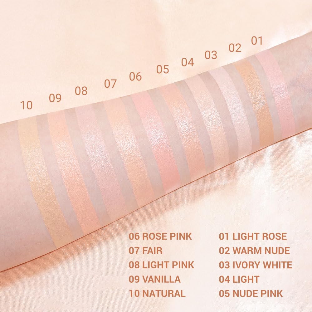 evpct under Eye Brightener, Nourishing Luminous under Eye Concealer Color Corrector for Dark Circles, Waterproof Naturactor Concealer Pot make up for face Eye Ring corrector de ojeras, 05# Nude Pink