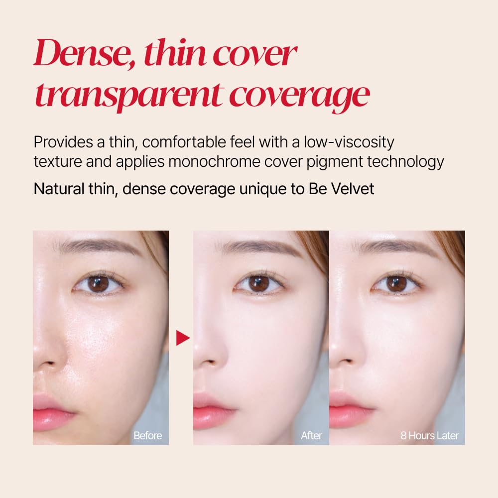 Espoir Be Velvet Fluid Foundation #23 Beige 1.05oz | Luxurious Velvet Finish | Thin, Dense Coverage Matte Foundation | Long-Lasting Hydrated Radiance Liquid Foundation | Korean makeup Foundation