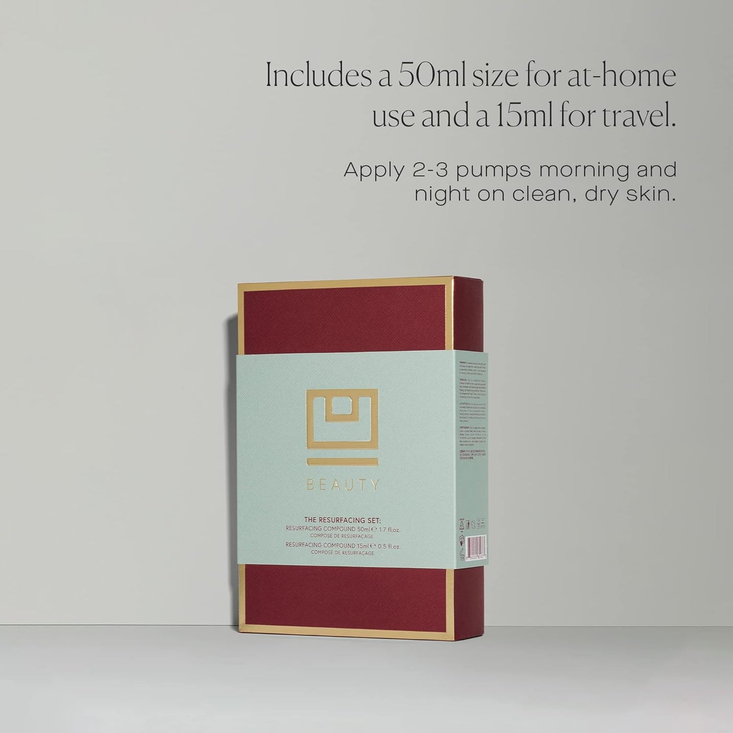 U Beauty Resurfacing Compound Value Set | Vitamin C Serum with Retinol, Vitamin E, AHA Exfoliant, Hyaluronic Acid, Anti Aging and Discoloration - 0.5 fl.oz (Set of 2)