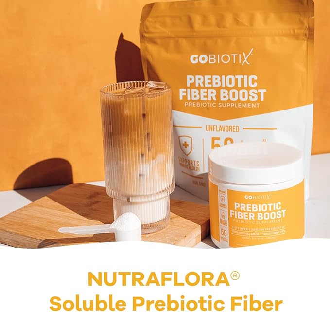 GOBIOTIX Fiber Supplement - Prebiotic Soluble Fiber Powder, Supports Gut Health and Digestive Regularity - Gummies Alternative - Gluten & Sugar Free, Keto, Vegan - 1 Scoop Daily, 20 Servings (Travel)