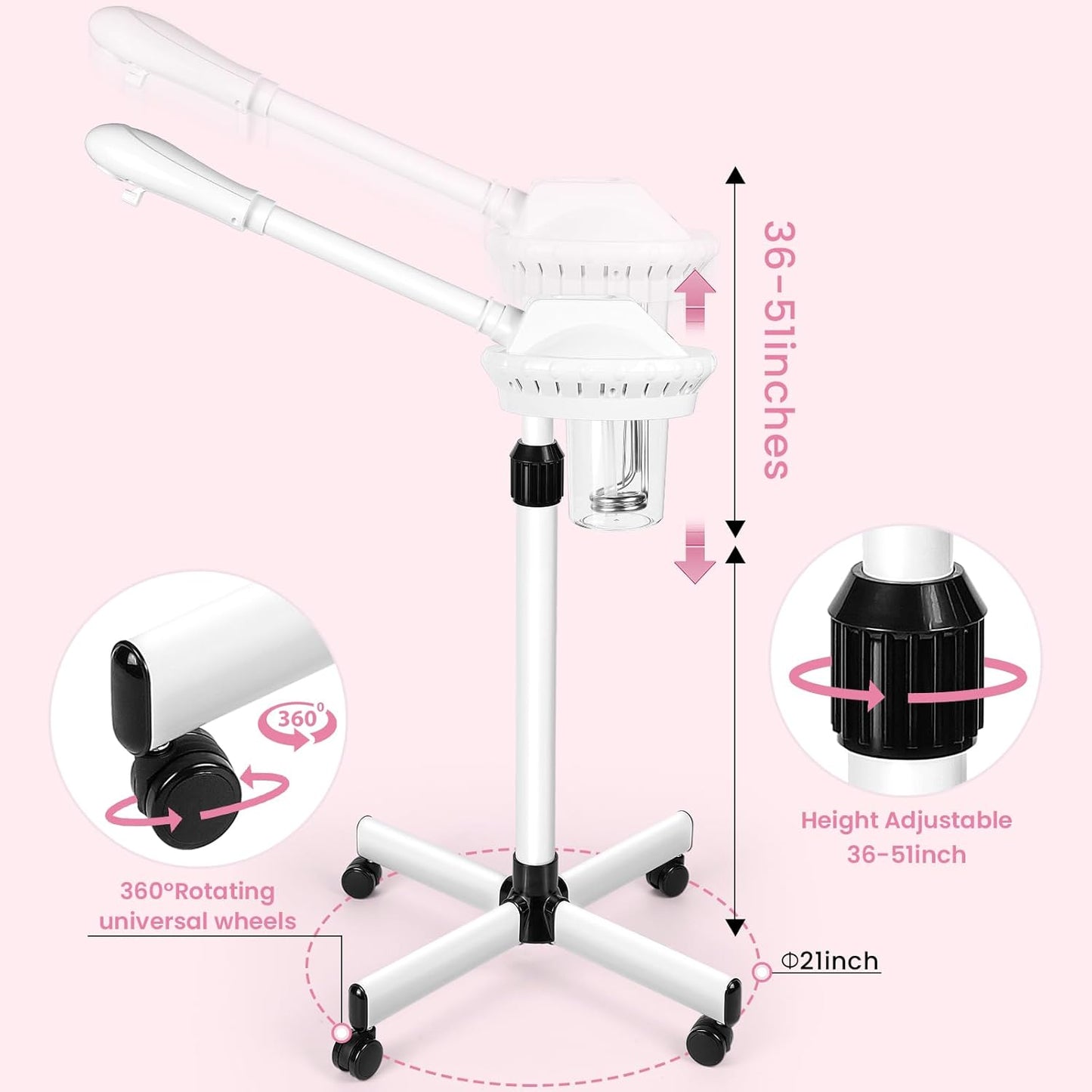 face Steamer Clean Skin Firming Pores and Moisturizing Suitable for a Beauty, Spa, at Home