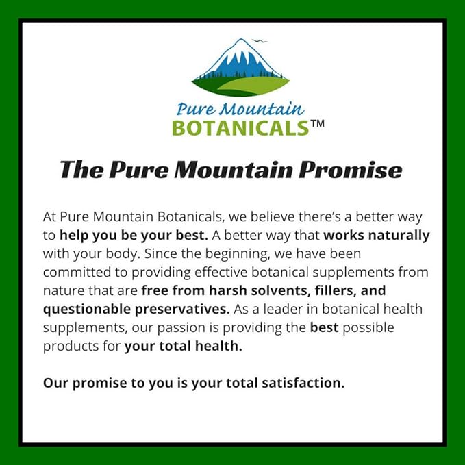 Pure Mountain Botanicals Stinging Nettle Leaf Capsules - Kosher Vegan Caps with 500mg Organic Stinging Nettles Leaf