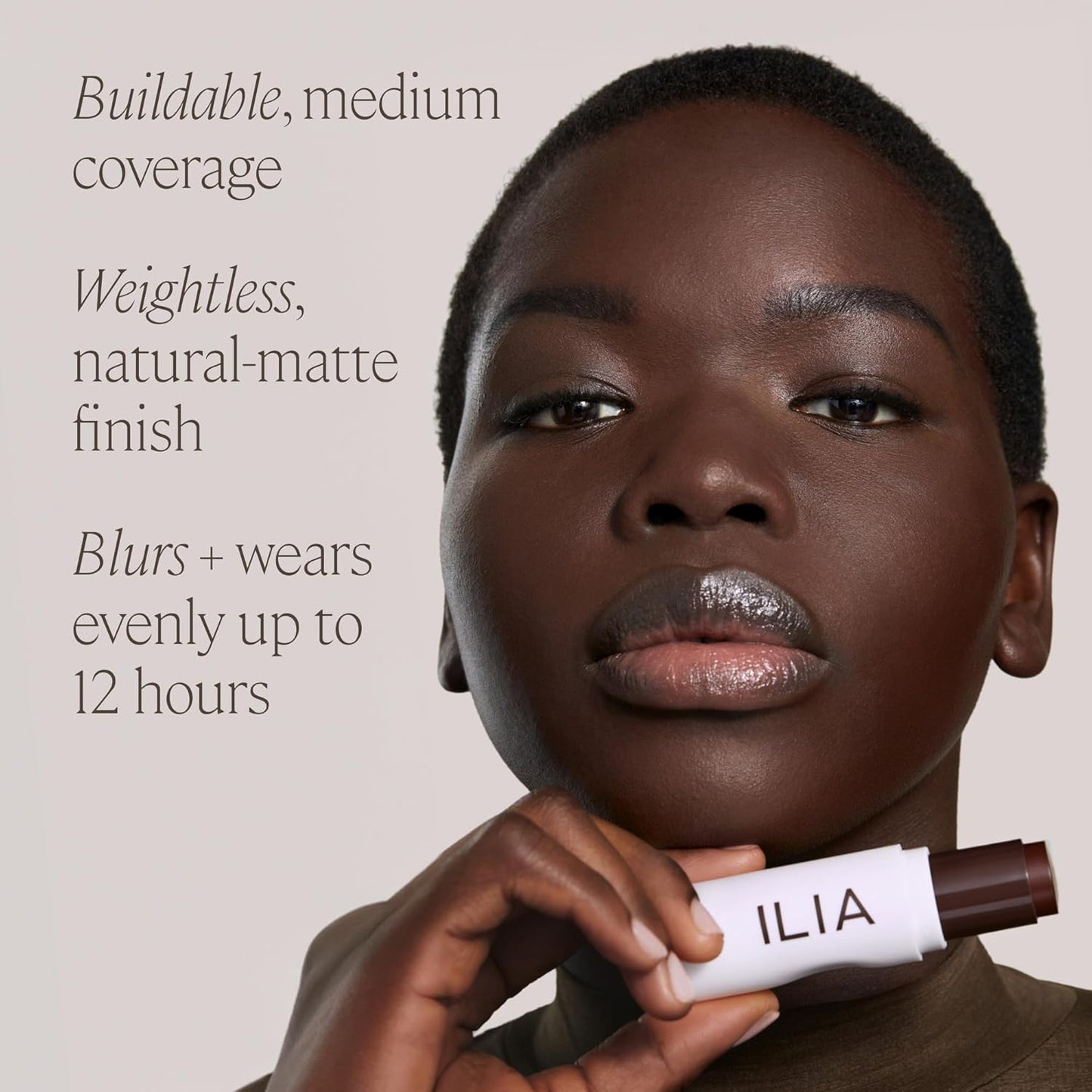 ILIA - Skin Rewind Complexion Stick - Foundation + Concealer + Skincare | Non-Toxic, Vegan, Cruelty-Free, Clean Makeup (8W - Bamboo, 0.35 oz | 10 g)