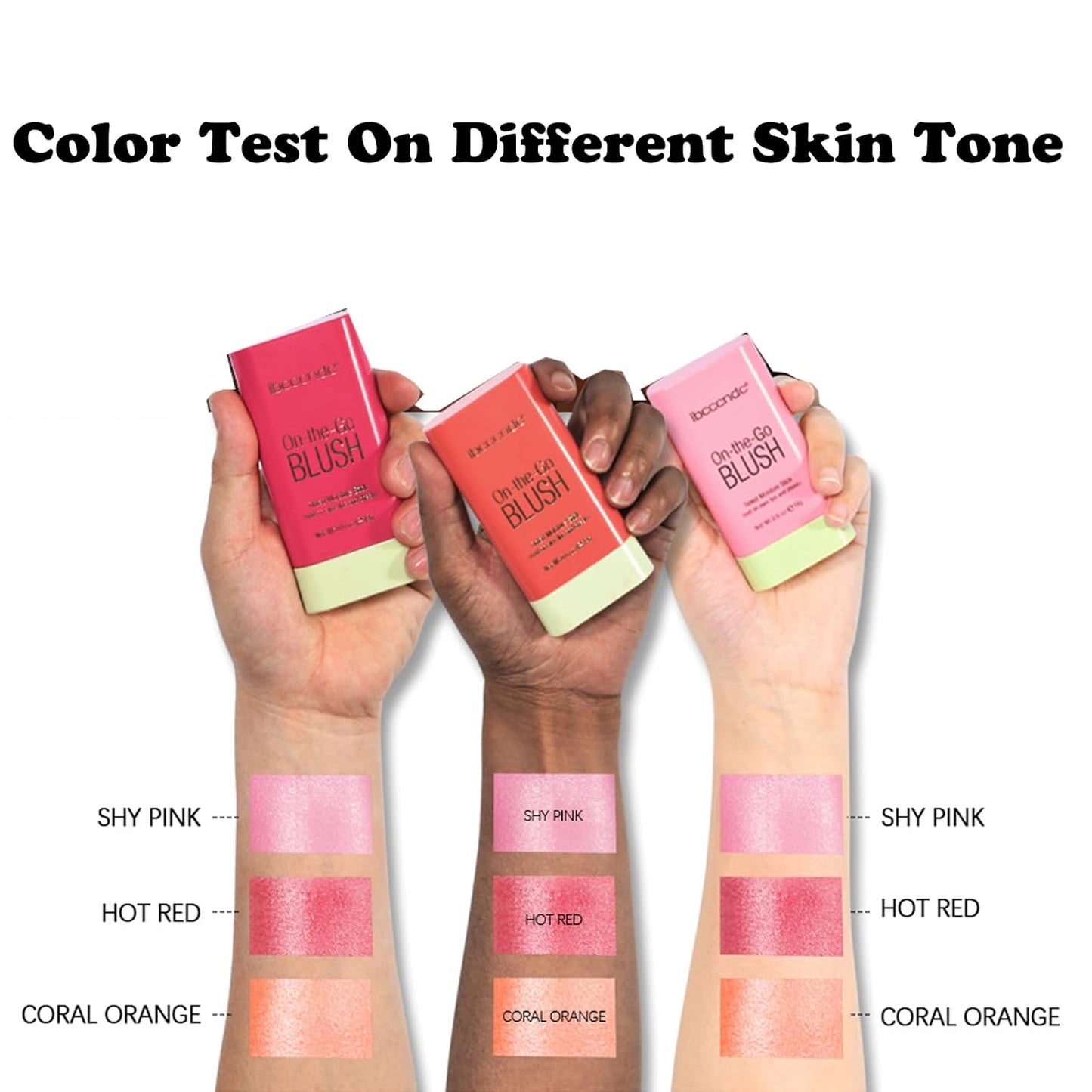 Cream Red Blush Stick,Multi-Use Makeup Milk Blush Stick,Long Lasting Natural Blush Makeup 2-in-1 Cheek and Lip Tint,Waterproof Vegan Tinted Moisturizer Matte Blush Stick for Cheeks and Lip