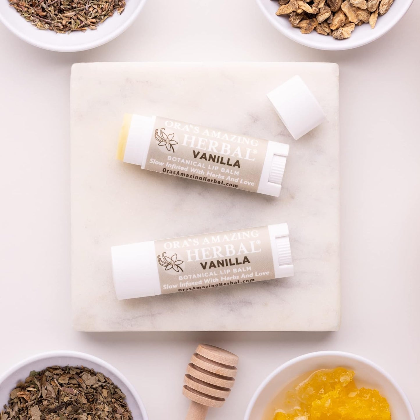 Soothing Natural Vanilla Lip Balm, Beeswax, Calendula Lip Balm, Dry Cracked Lips, Perioral Dermatitis, Organic Coconut Oil No Synthetic Fragrance