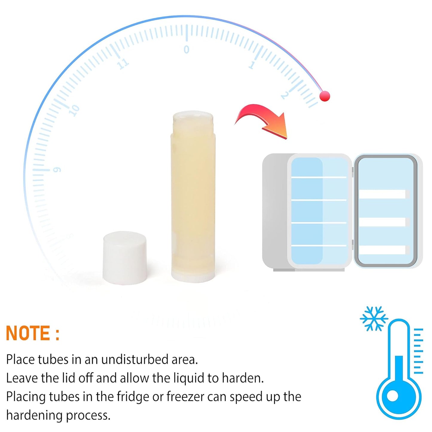 LotFancy Lip Balm tubes Empty, 60PCS 5.5ml (3/16 Oz), Clear Lip Balm Container Tubes with White Caps, BPA Free & Leak Free, Refillable
