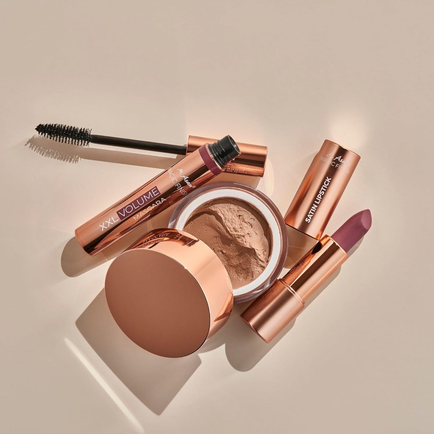 M. Asam Magic Finish Satin Blush Dark Honey & Nude Flush (0.14 Oz) – Make-Up Powder Blush For A Fresh & Radiant Look With Hyaluronic Acid & Ultra-Fine Color Pigments For Fuller Looking Cheeks