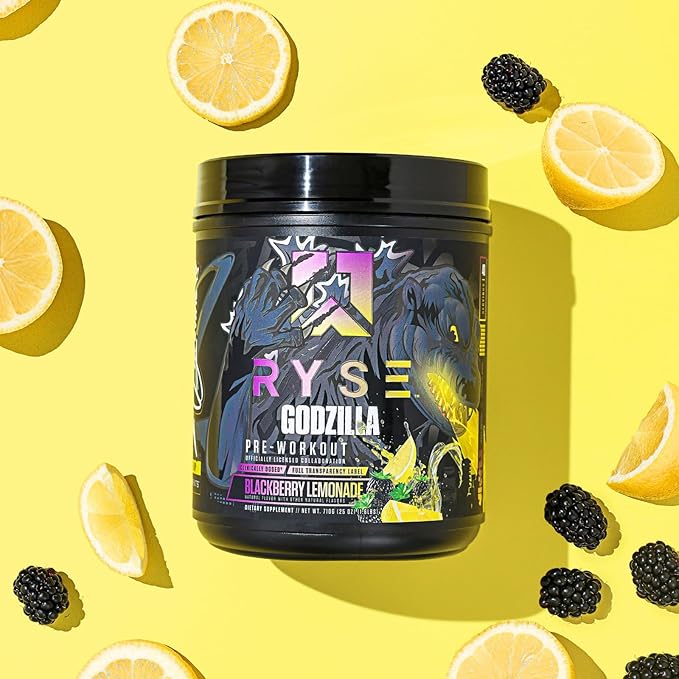 Ryse Noel Deyzel x Pre Workout | Intense Pumps, Energy, & Focus | Citrulline & Beta Alanine | 400mg Total Caffeine | 40 Servings (BlackBerry Lemonade)