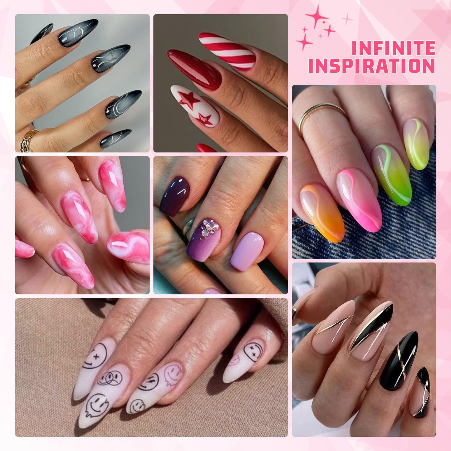 Sponge Pat Paint Nail Gel, Ombre Nails Gradient Gel Nail Blush Blooming Aura Nails Drawing Stripper Floral Painting DIY Nail Art, No Wipe, UV/LED Curing (12 Colors M)