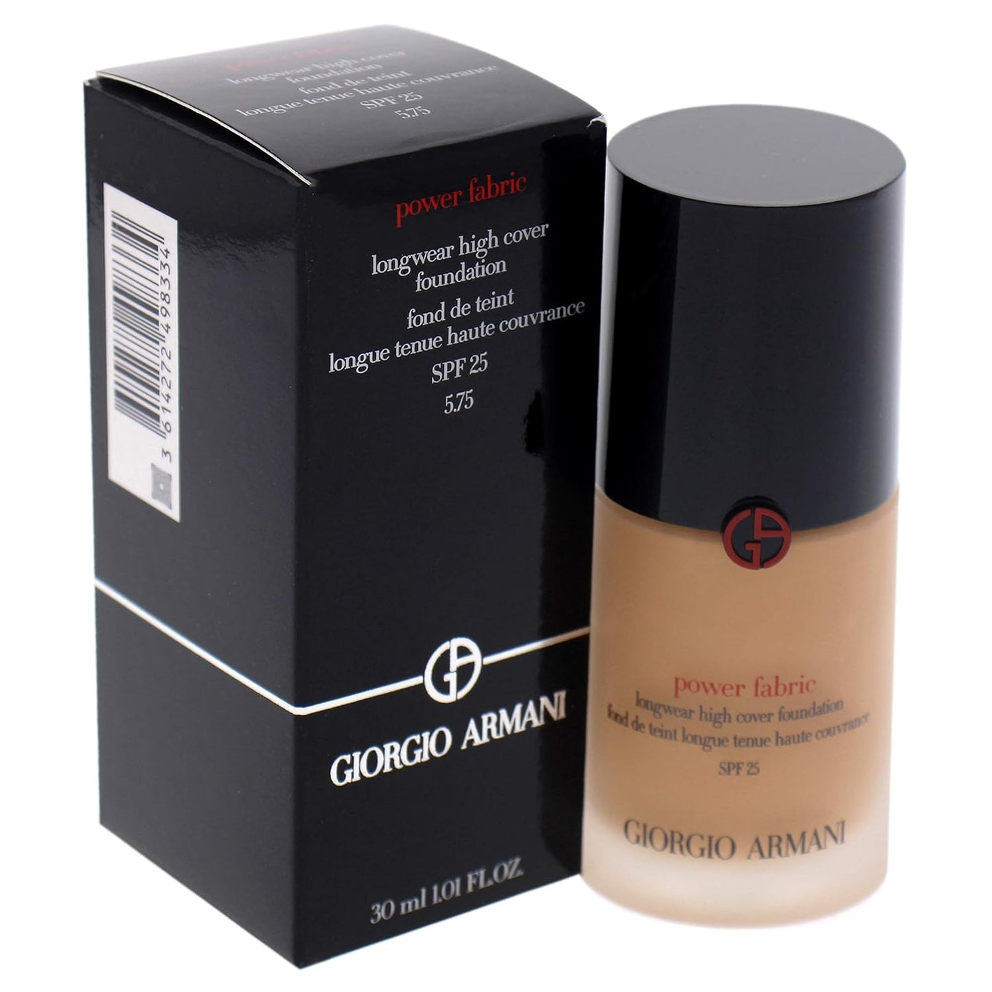 Giorgio Armani Power Fabric Longwear High Cover Foundation SPF 25 - 5.75 Women Foundation 1 oz