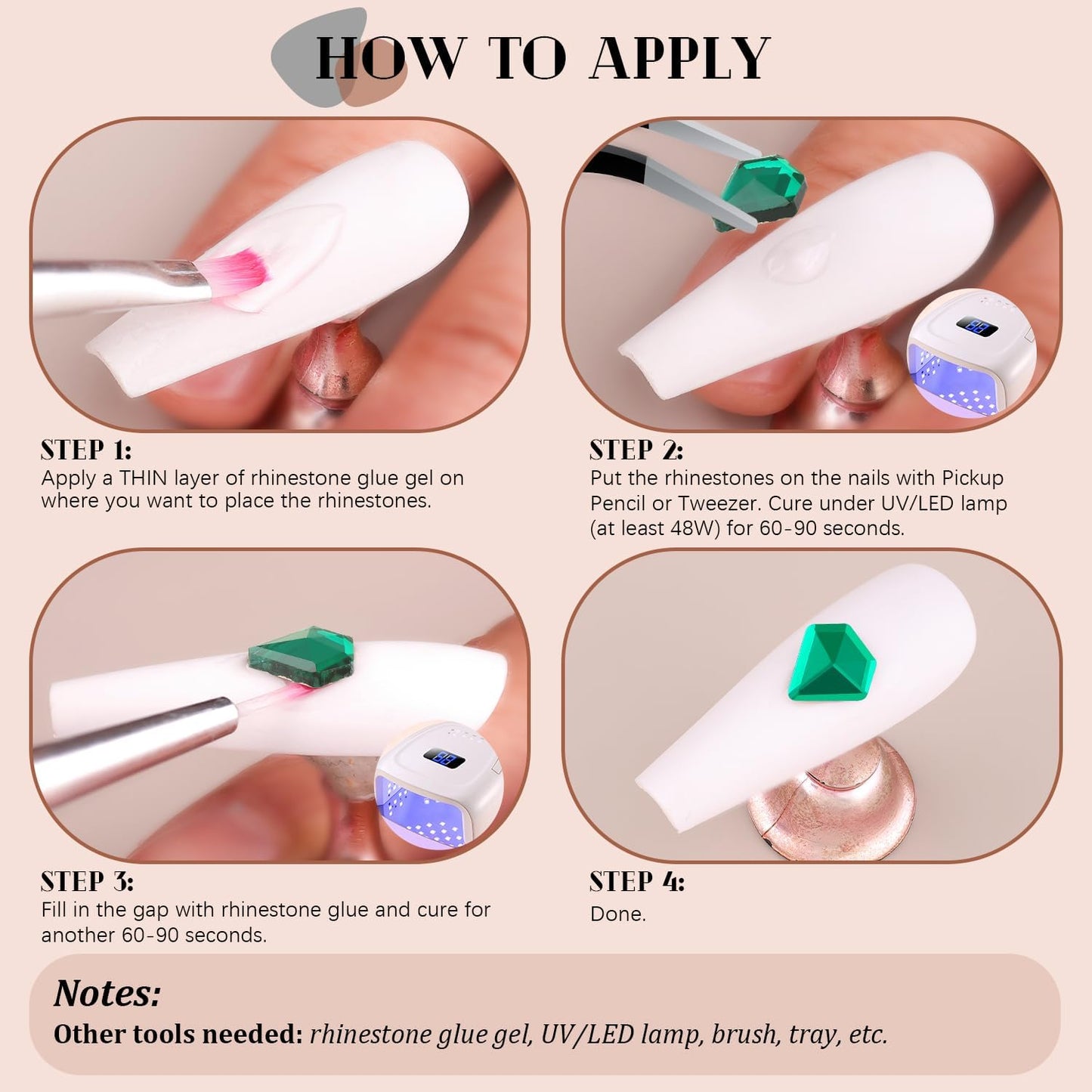 2750Pcs Emerald Green Glass Nail Rhinestones 240Pcs Multi Shapes Flatback Nail Gems + 2510Pcs 1.5-4mm Round Crystal, Manicure Nail Charms Diamond Gemstone for Acrylic Nails Decoration