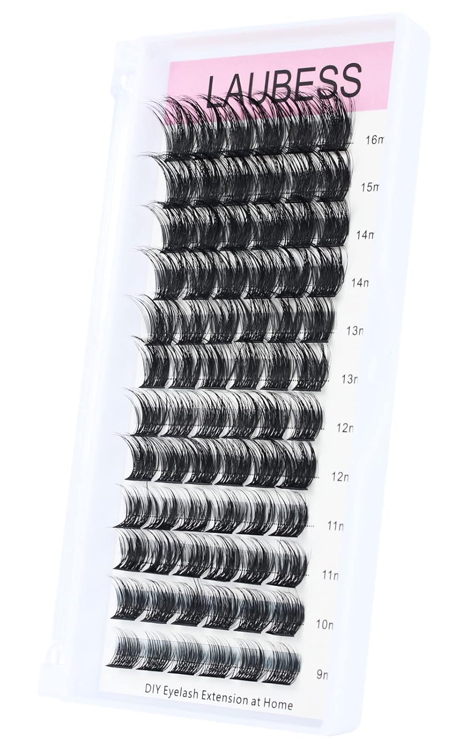 Lash Clusters 9-16mm 72pcs Individual Lashes D Curl Cluster Lashes Mixed Length Eyelash Clusters DIY Lash Extension Kit Cluster Eyelash Extensions (03-0.07D, 9-16mm)