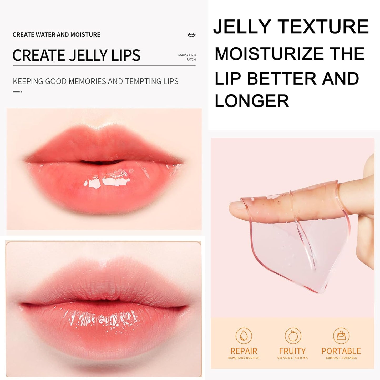 MEICOLY 30 Pads Eye and Lip Masks Sheet,Moisturizing Caviar Under Eye Mask,Hydrating Peach Lip Masks,Crystal Anti-Aging Eye Patches Dark Circle Remover with Box,15 Eye Mask+15 Lip Mask