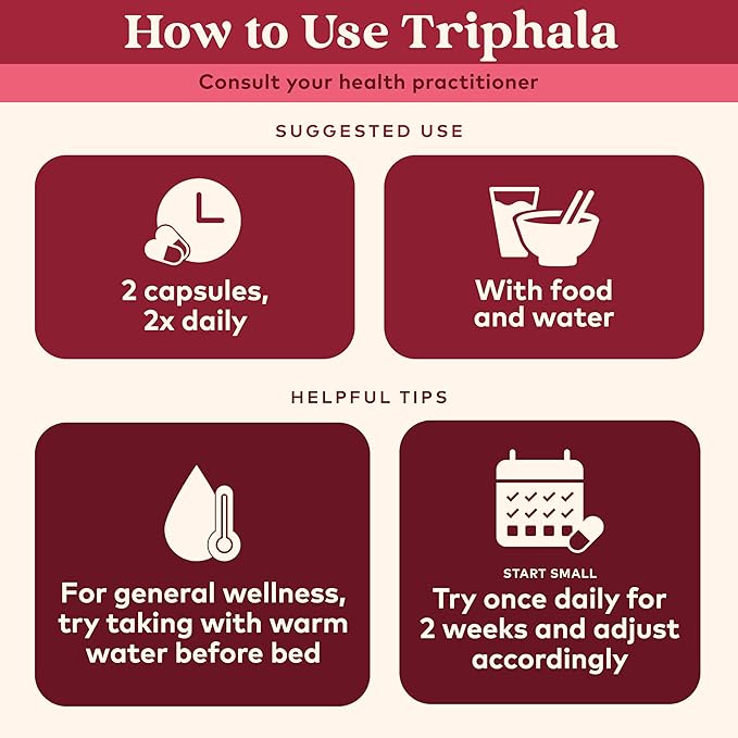 ORGANIC INDIA Triphala Capsules Organic - Herbal Supplement with Amla, Bibhitaki, Haritaki, Digestion & Colon Support, Immune System Support, Adaptogen, Vegan, USDA Certified Organic - 180 Capsules