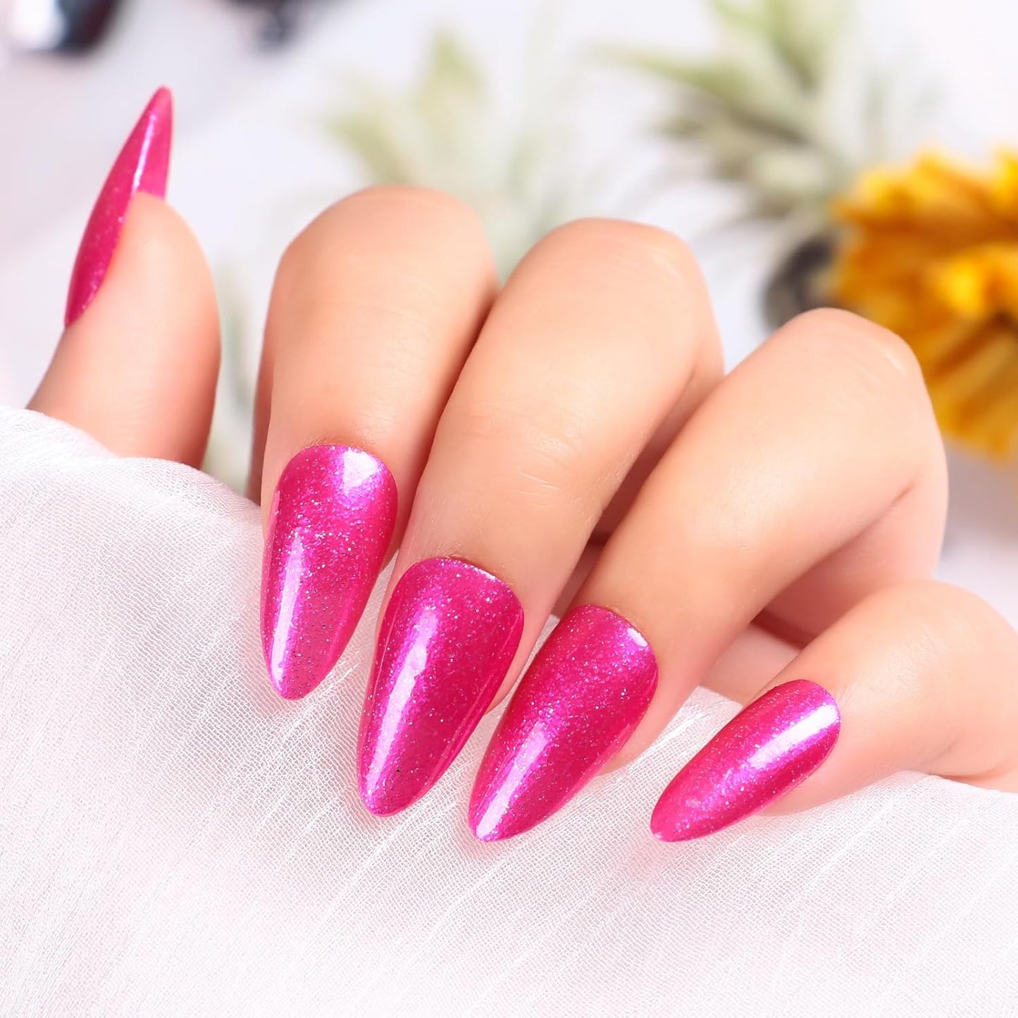 Major Dijit Quick Dry Nail Polish Pearl Magenta Pink Summer Nail Lacquer for Nail Art Regular Nail Polish 0.41 fl oz.