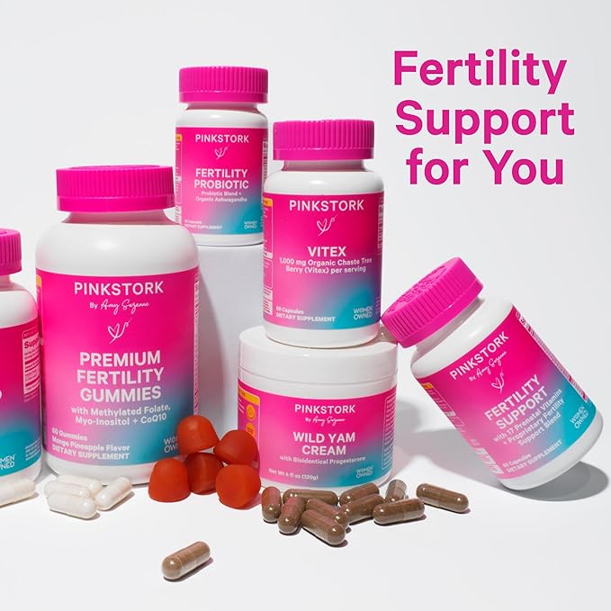 Pink Stork Maca Root Capsules for Women - Fertility Supplements for Women with 1500 mg Organic Maca Root + Black Pepper to Support Hormone Balance & Conception - 60 Capsules, Vegan