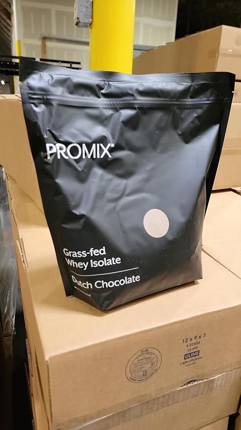 Promix Whey Protein Isolate Powder, Chocolate - 5lb Bulk - Grass-Fed & 100% All Natural - Post Workout Fitness & Nutrition Shakes, Smoothies, Baking & Cooking Recipes - Gluten-Free & Keto-Friendly