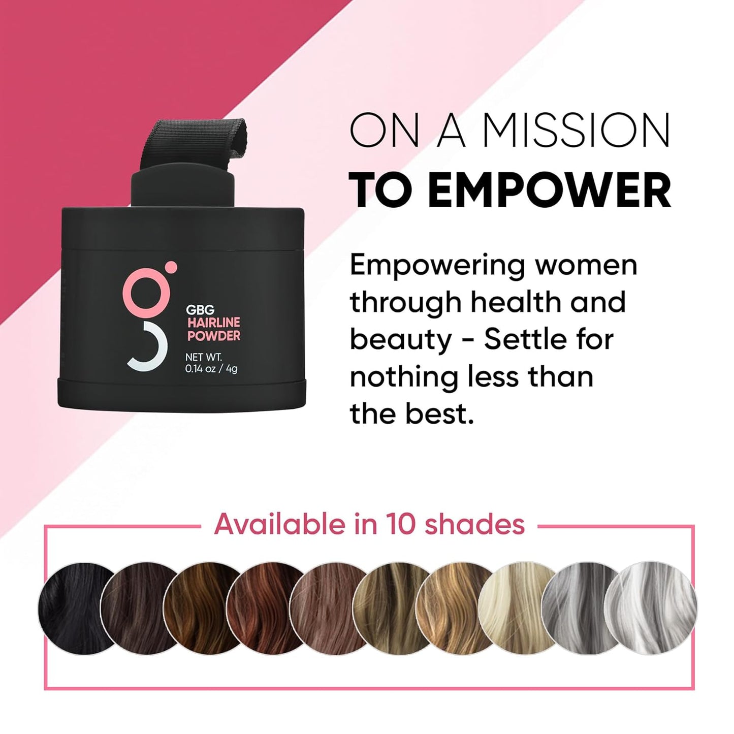 GBG Hairline Powder, Light Blonde - 48-Hour Coverage Root Touch Up Powder for Bald Spots, Instant Hair Loss Concealer & Brightening Highlights - Hair Fillers for Thinning Hair for Women & Men, 4g