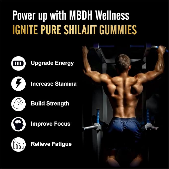 Pure Himalayan Shilajit Gummies - High Potency Gold Grade, 100% Shilajit, 75%+ Fulvic Acid for Energy Boost & Immune Support, Travel-Friendly, Tamarind Flavor - 60 Gummies