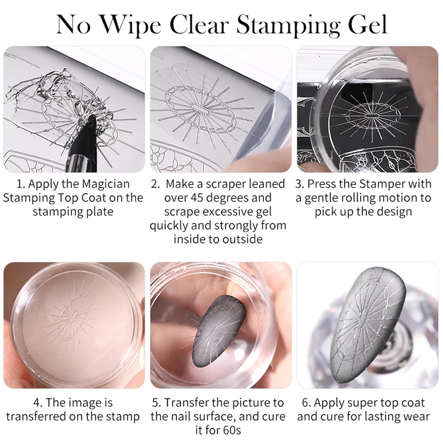 Born Pretty Magician Stamping Top Gel, Nail Stamping Gel Polish, Nail Art Stamping Gel, Nail Stamp for Nail Art Design