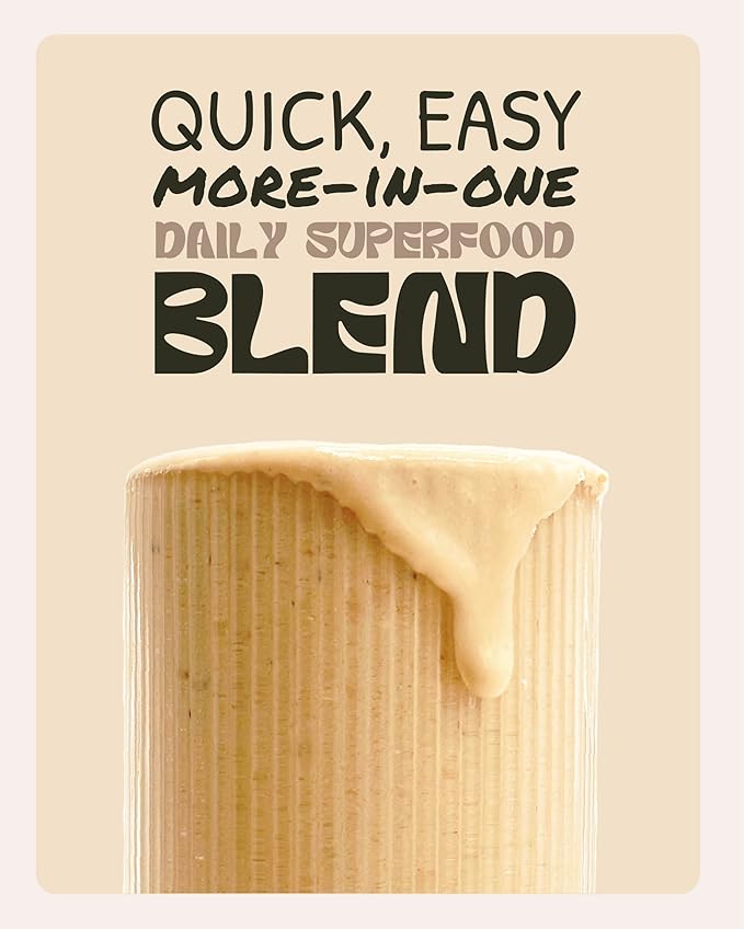 Plant Meal Replacement Shake - Vanilla - 25g of Plant Based Vegan Protein Powder, 76+ Organic Superfoods, Vitamins & Minerals, Mushrooms, Super Greens, Digestive Enzymes & Probiotics - 1 Serving