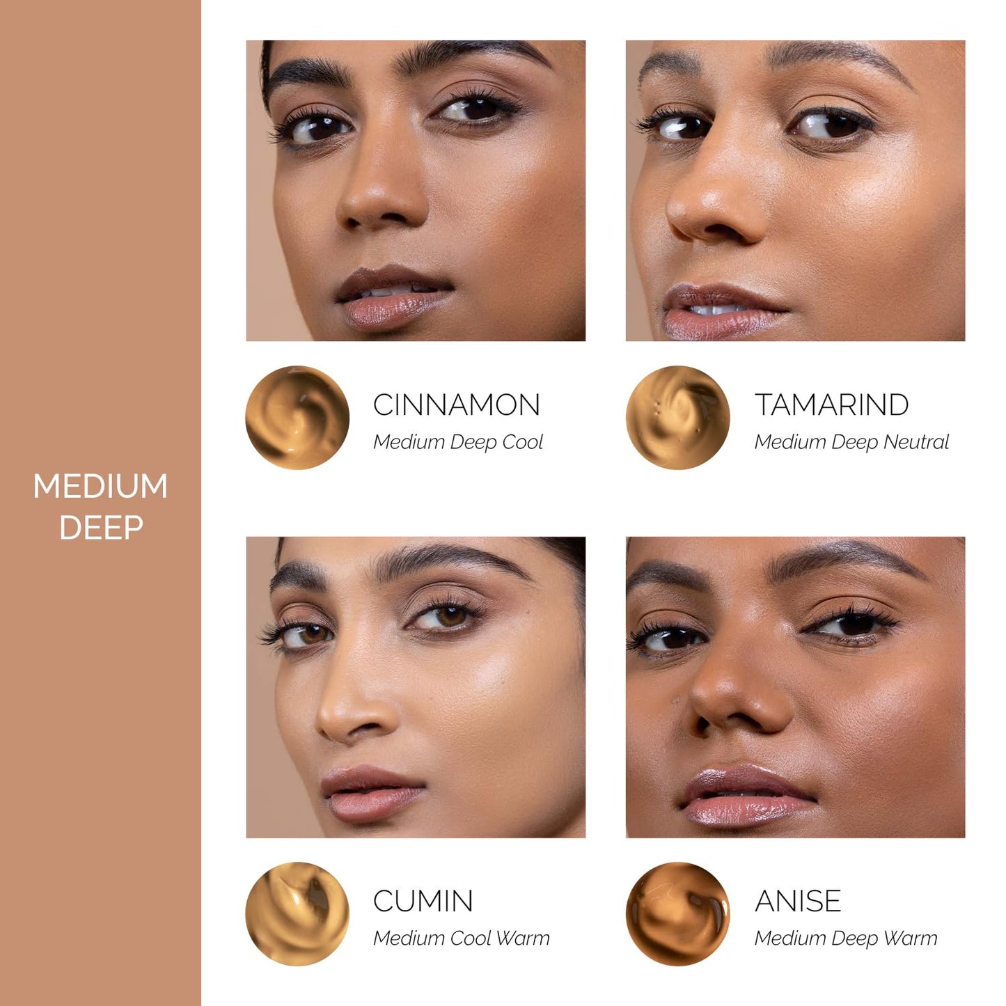 OFIR Skin Satin Medium Coverage Foundation | Buildable, Non-Creasing Finish | Vegan, Cruelty-Free, Paraben-Free Makeup | Blue Light Protection | 1 FL OZ (Cinnamon - Medium Deep Cool)