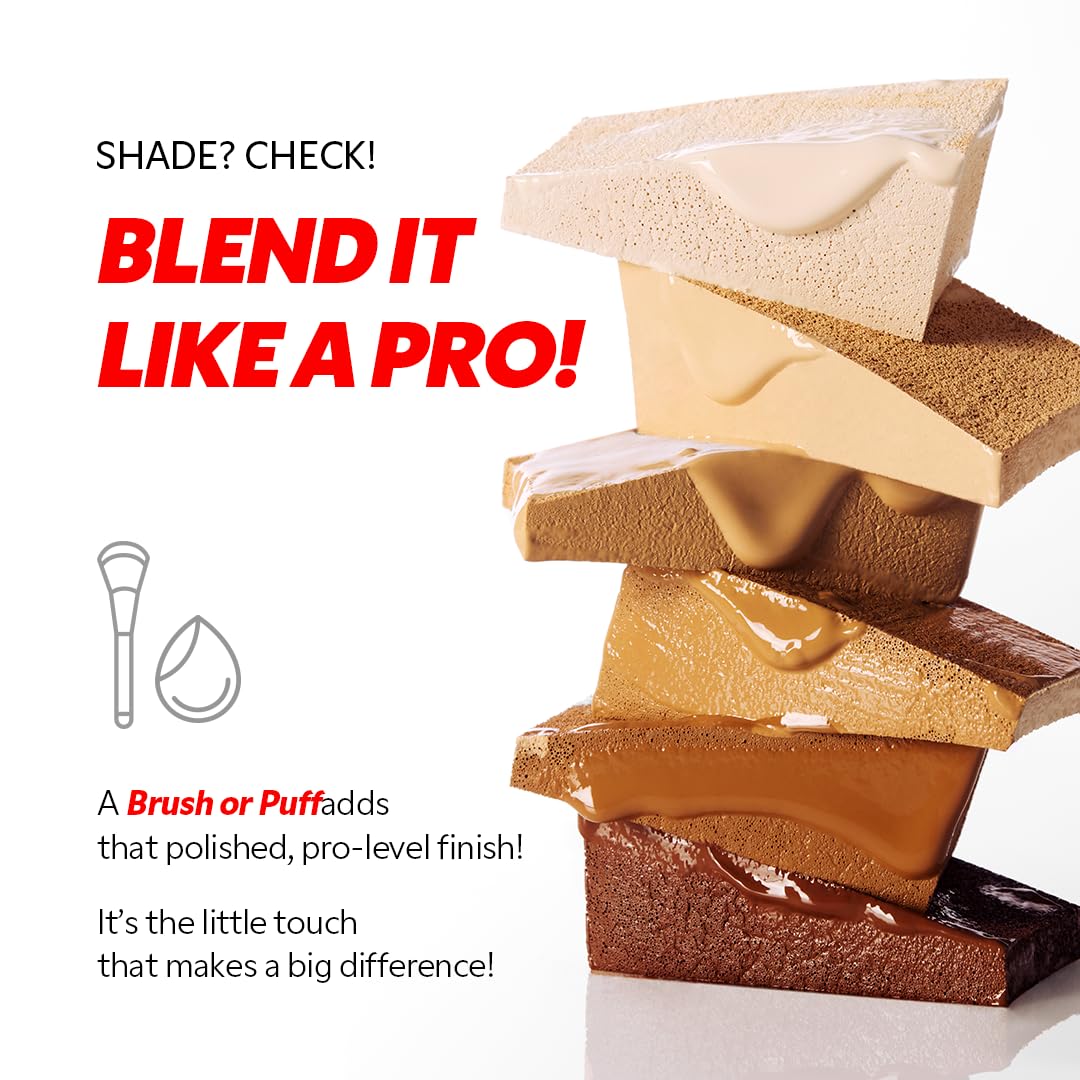 TIRTIR Mask Fit Red FoundationㅣLong Lasting Flawless Coverage, Energy Essence, Lightweight, Hydrating, Pore-Blurring, Breathable Satin Finish, Makeup, Radiant Skin, #34W Toffee, 1.01 Fl Oz