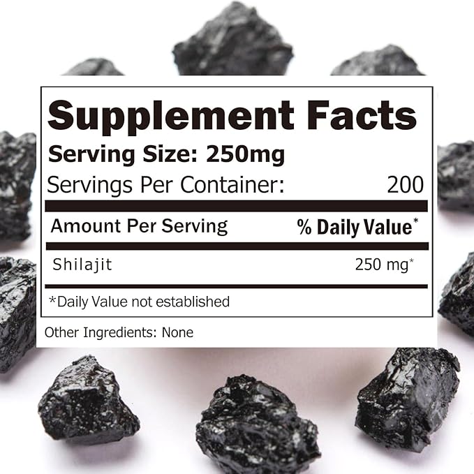 Shilajit Pure Himalayan Shilajit Powder - 200 Servings, with 50% Fulvic Acid and Trace Minerals, Enhanced Energy, Immune Support, Supplements for Men & Women, 1.76oz (50g)