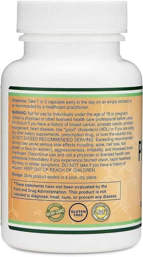 Pregnenolone 100mg per Serving (Converted to Progesterone to Boost Progesterone Levels) - Third Party Tested - 120 Capsules (50mg per Capsule) Non-GMO by Double Wood