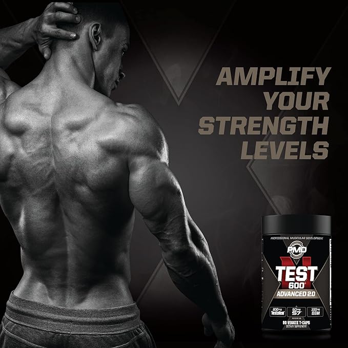 PMD Sports N-Test 600 Advanced Nitric Oxide Booster for Men - with Clinically Studied Testofen - Lean Muscle and Strength Gains with Estrogen Suppression (90 Veggie -Caps)