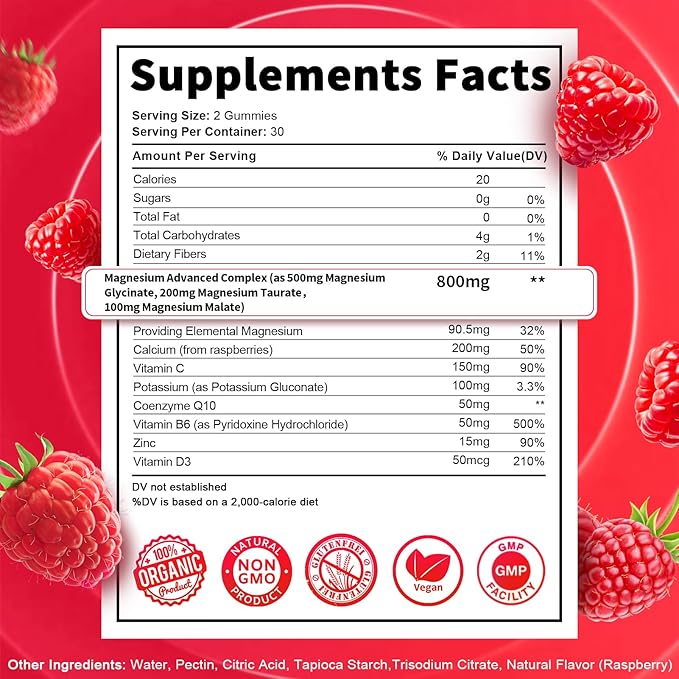 2Pack Magnesium Glycinate Gummies 500mg,Magnesium Potassium Supplement with Taurate, Malate, for Sleep,Relaxation,Calm, Muscle & Cardio Support,Self Care Gifts,Relaxation Gifts for Women