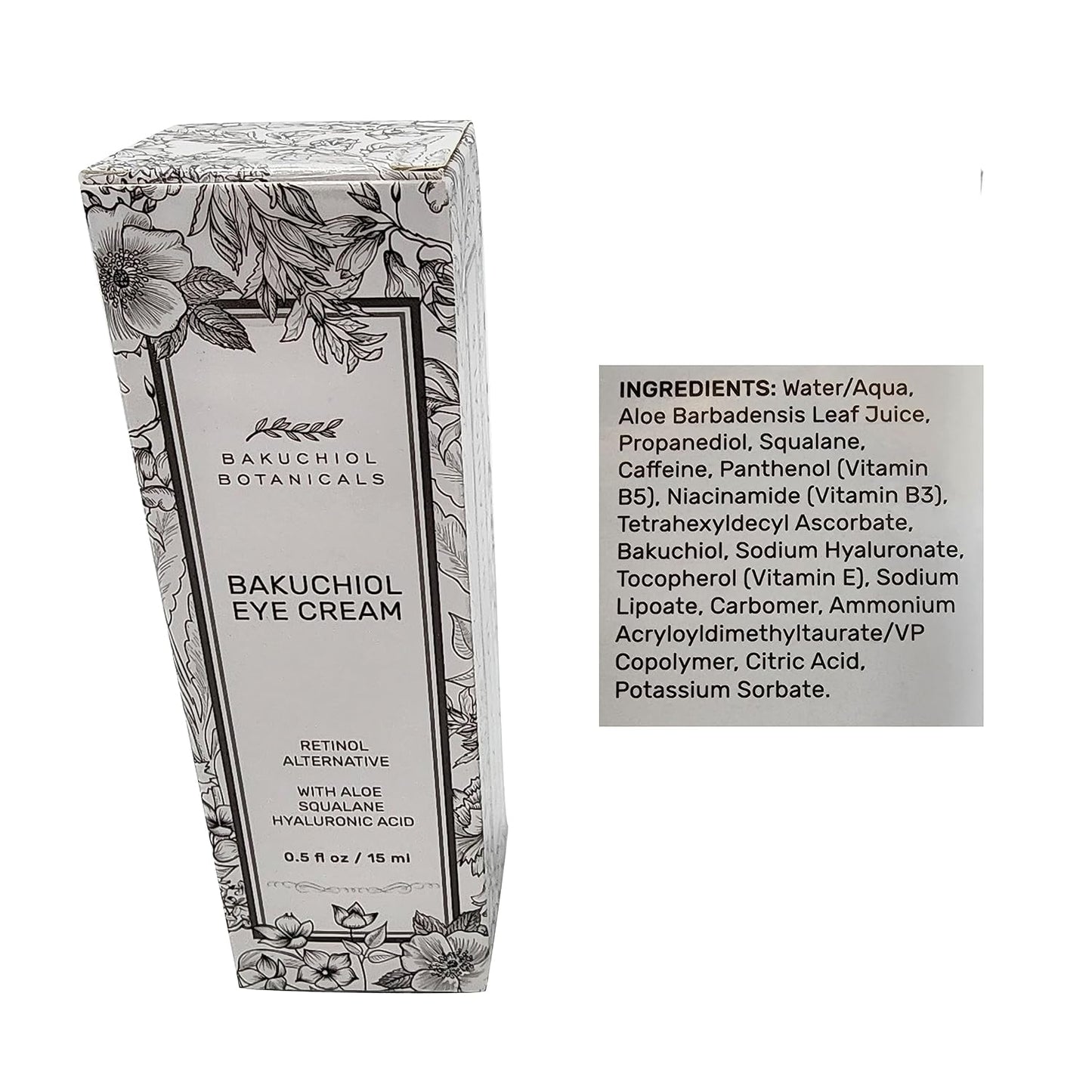 Bakuchol Botanicals Gift Set with Travel Case, Includes Face Serum, Toner & Cleanser All-in-One, Eye Cream, Moisturizer