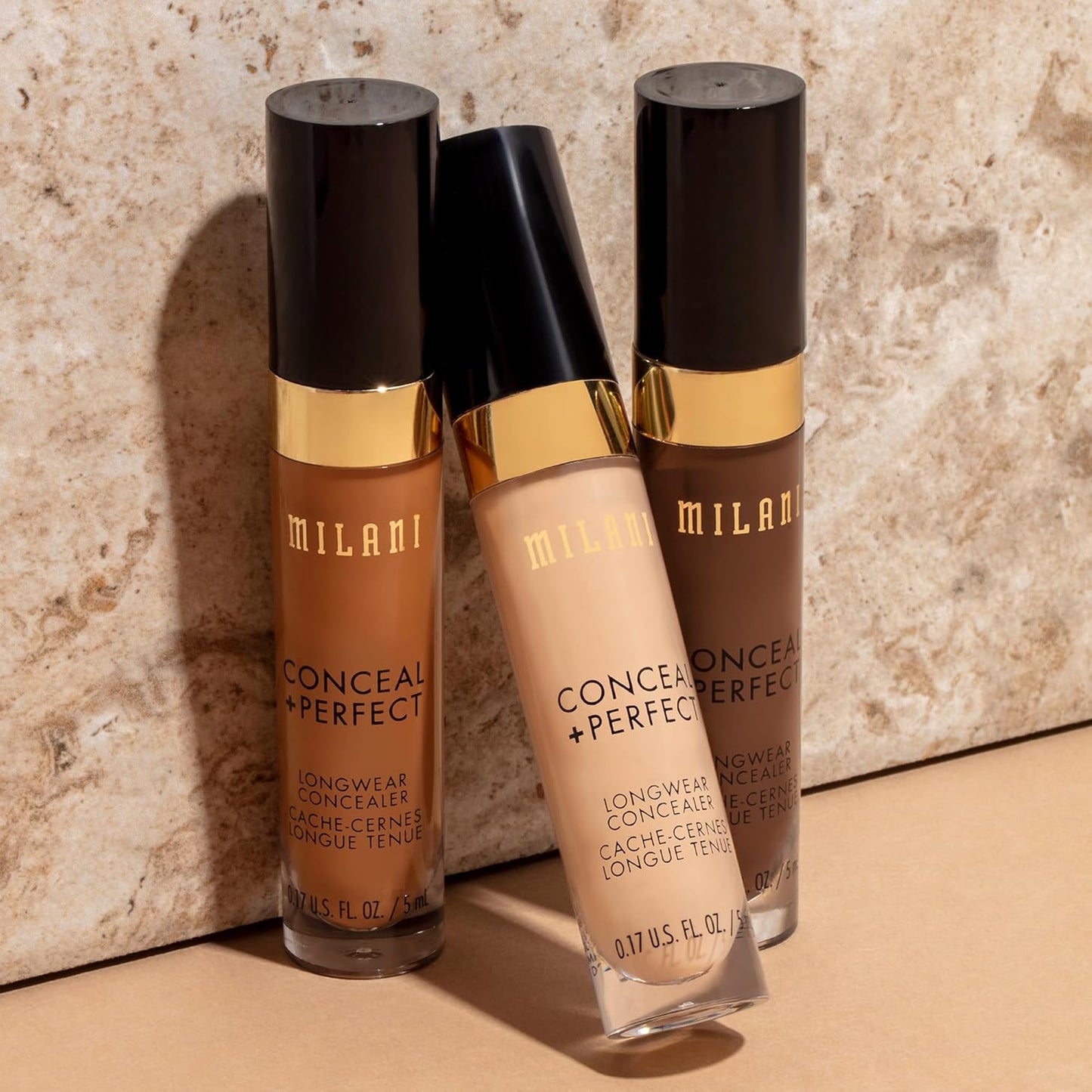Milani Conceal + Perfect Longwear Concealer - Warm Tan (0.17 Fl. Oz.) Vegan, Cruelty-Free Liquid Concealer - Cover Dark Circles, Blemishes & Skin Imperfections for Long-Lasting Wear