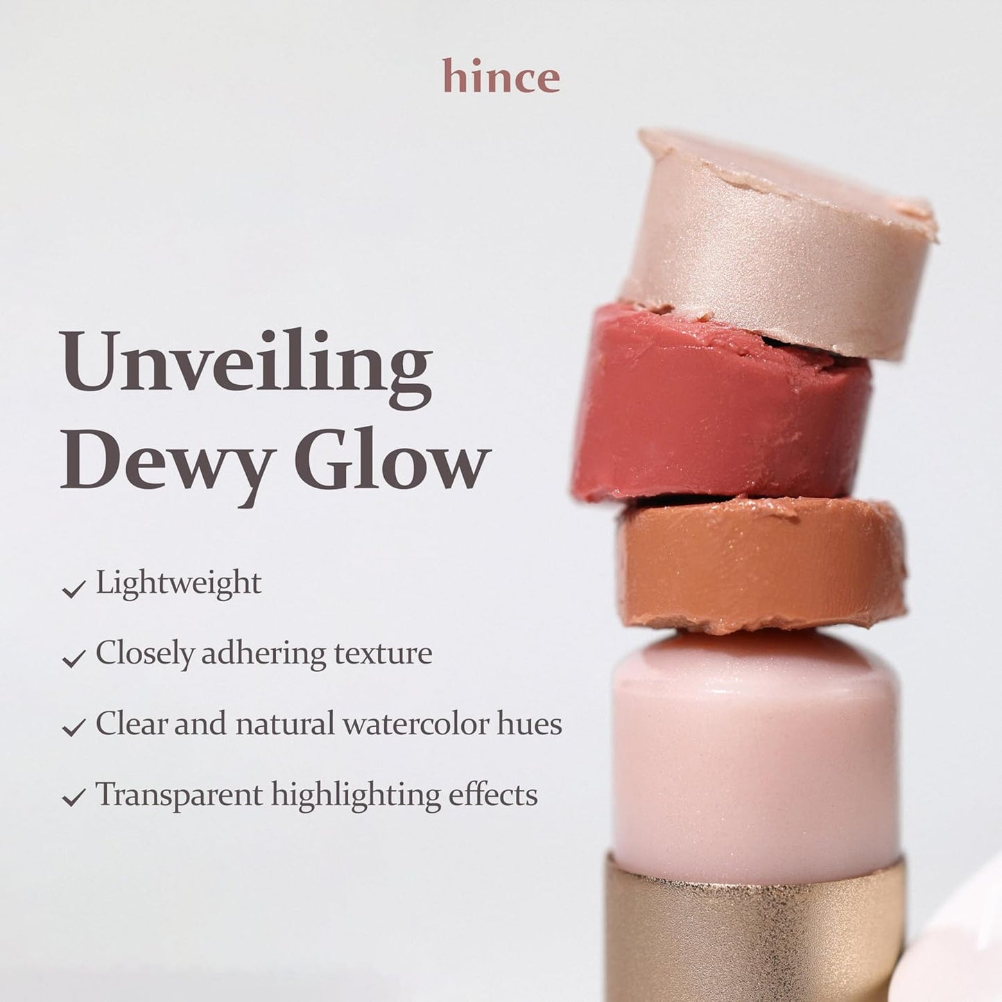 hince True Dimension Radiance Balm 10g - Natural Shimmer Glow Face Highlighter Stick Glow Balm Korean Blush Transparent Color Skin Tone Slim Fitting Texture, Multi Makeup Stick (1, CLEAR, TP001)