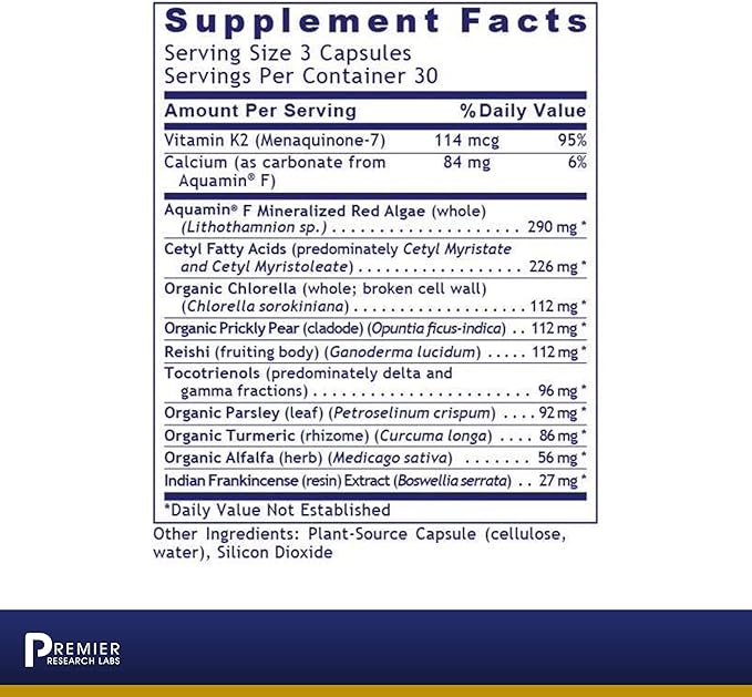 Premier Research Labs Premier Bone Health - Bone Health Vitamins, Bone Strength Supplement for Women & Men, Calcium Supplement with Vitamin K2, Healthy Bone Support - 90 Capsules