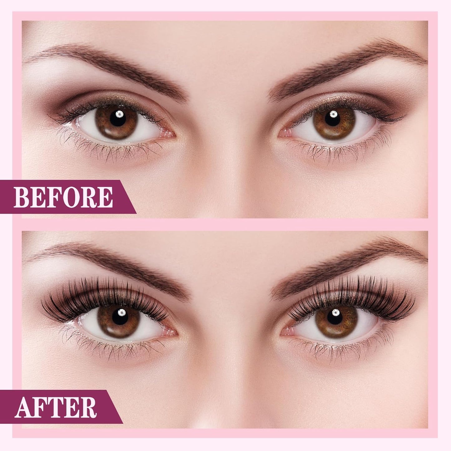 Lashes Clusters D Curl Fluffy Lash Clusters 0.07D 10-18 MIX 144 Eyelashes Individual Lashes Clusters DIY Lash Extensions at Home False Lashes Wide Band Natural Eye Lash Clusters